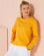 T-shirt uni manches longues (miel)