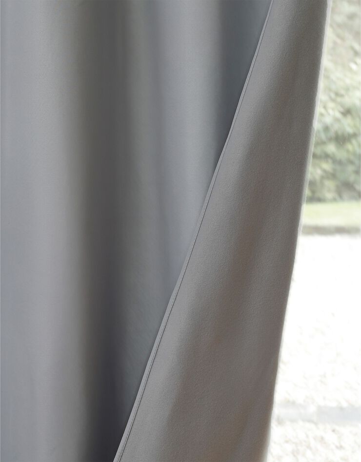 Rideau isolant uni envers polaire finition oeillets (gris perle) Rideau isolant uni envers polaire finition oeillets (gris perle)