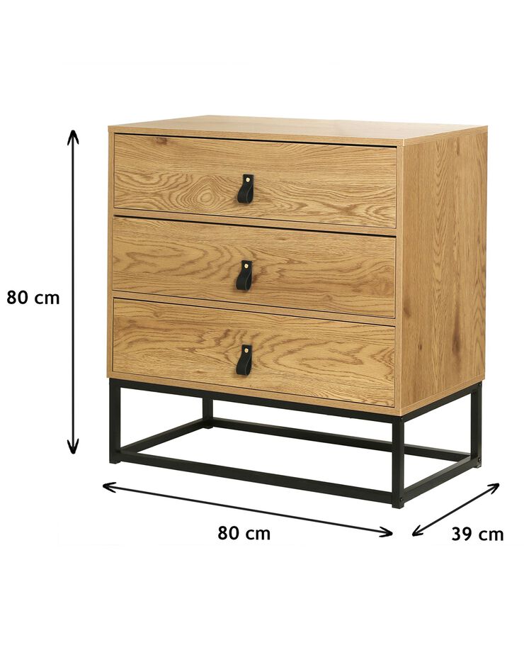 Commode STOCKIES style industriel -3 tiroirs (naturel)
