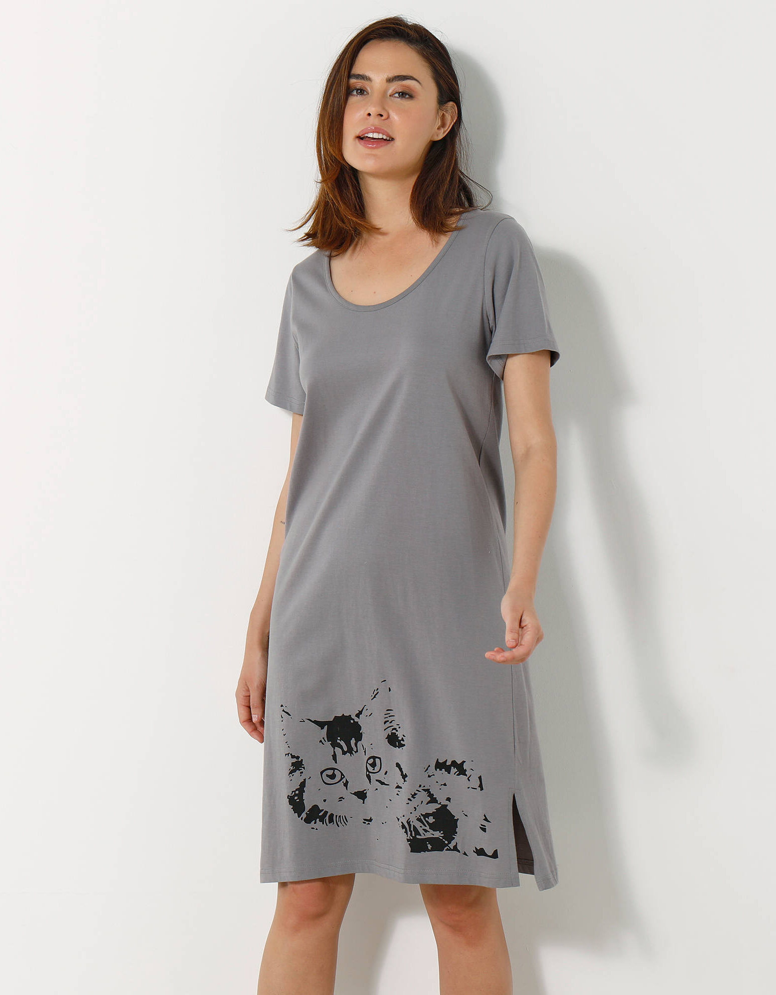 Chemise De Pêche Huk Imprimé Marlin Gris - Manches Courtes - Taille L - Homme