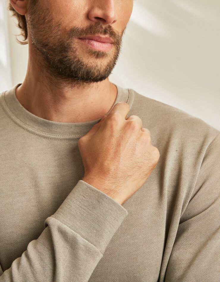 Sweat molleton col rond (beige) Sweat molleton col rond (beige)
