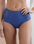 Culotte forme maxi taille haute microfibre et dentelle stretch Guspini - lot de 2 (bleu)