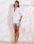 Tunique unie, gaze de coton (blanc)