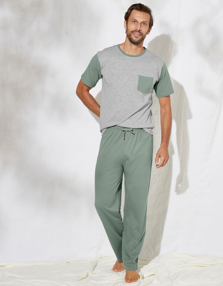 Pantalon pyjama uni vert (vert) Pantalon pyjama uni vert (vert)