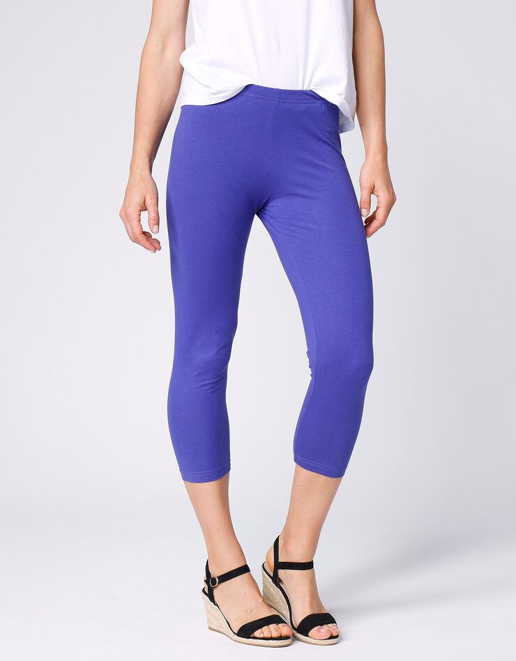Legging 3/4 uni - lot de 2 (bleu jean / noir) Legging 3/4 uni - lot de 2 (bleu jean / noir)