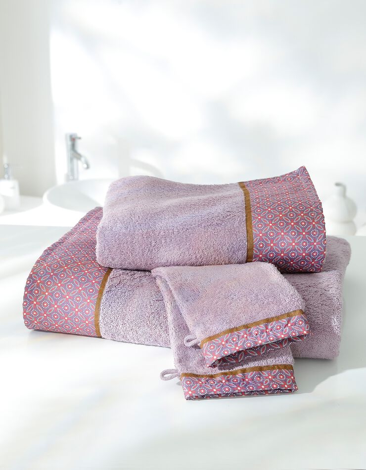 Éponge coton liteau motif géométrique - 420 g/m² (lavande) Éponge coton liteau motif géométrique - 420 g/m² (lavande)