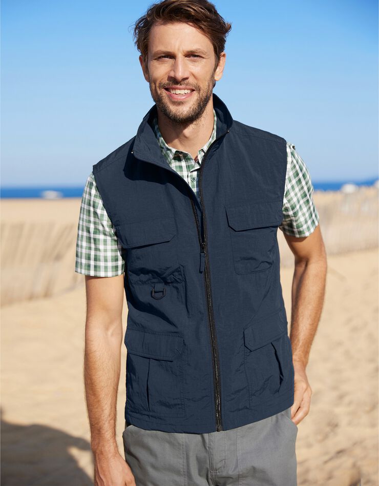 Gilet multipoches sans manches (marine) Gilet multipoches sans manches (marine)