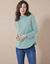 T-shirt molleton anti-froid, col montant   (bleu céladon)