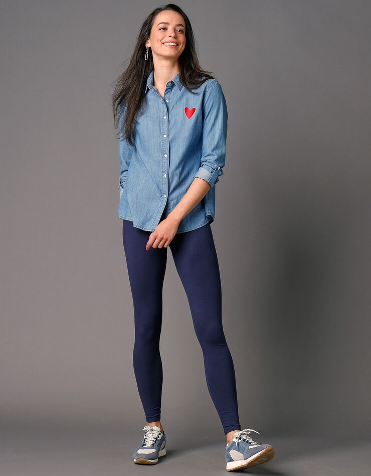 Legging maille jersey (marine) Legging maille jersey (marine)