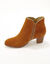 Boots cuir liseré doré (caramel)