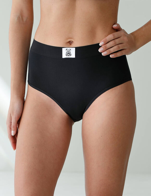 Culotte coton forme maxi "ourson" - lot de 10 (noir)