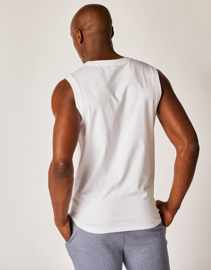 T-shirt col rond sans manches - lot de 3 (blanc)