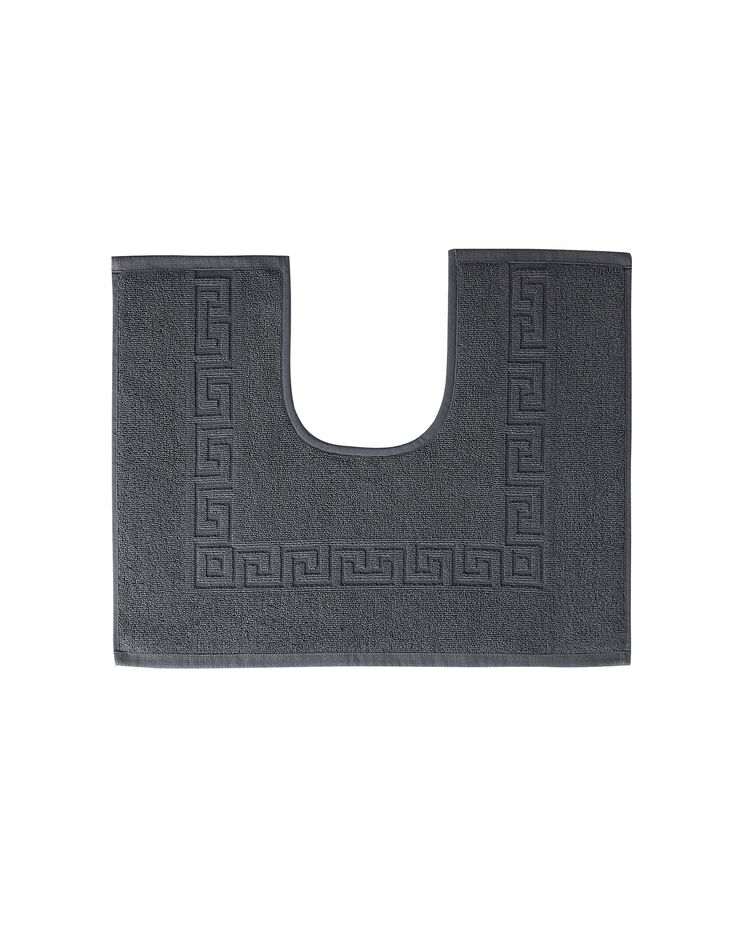 Tapis de bain éponge liteau motif frise grecque (anthracite) Tapis de bain éponge liteau motif frise grecque (anthracite)