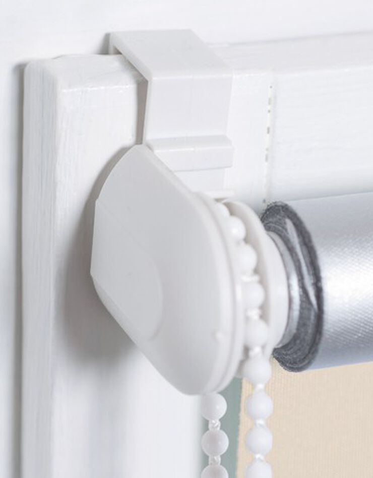 Store enrouleur occultant uni à clipser, écru Blancheporte