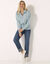 Sweat col montant zippé en molleton gratté (bleu grisé)