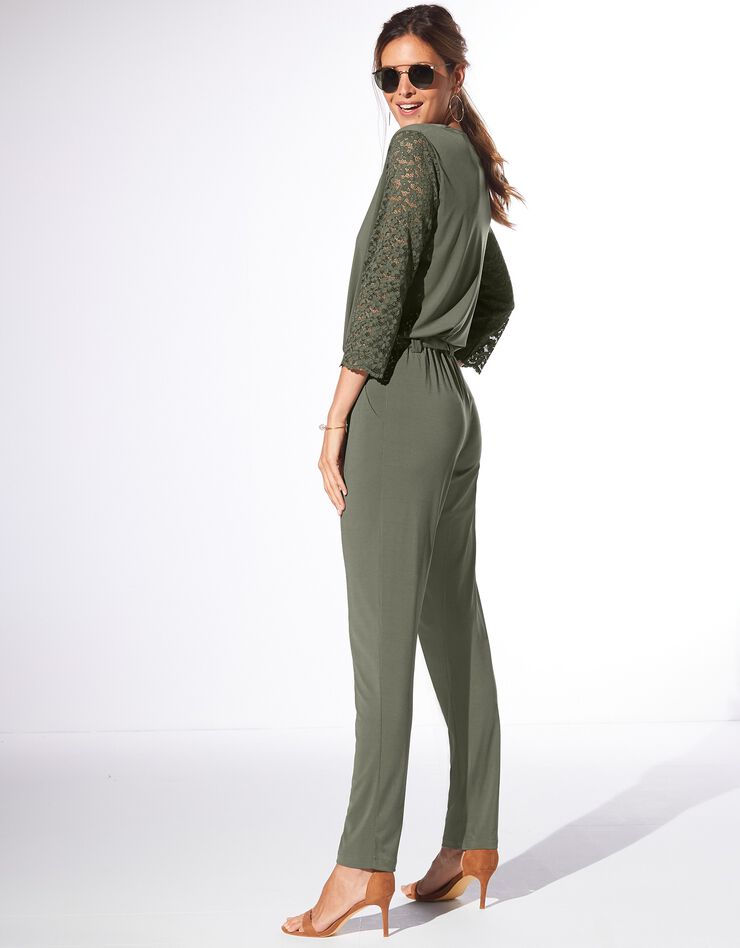 Pantalon coupe droite uni, maille (bronze) Pantalon coupe droite uni, maille (bronze)