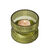 Bougeoir stri&eacute; en verre (vert)