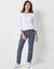 T-shirt col tunisien manches longues (blanc)