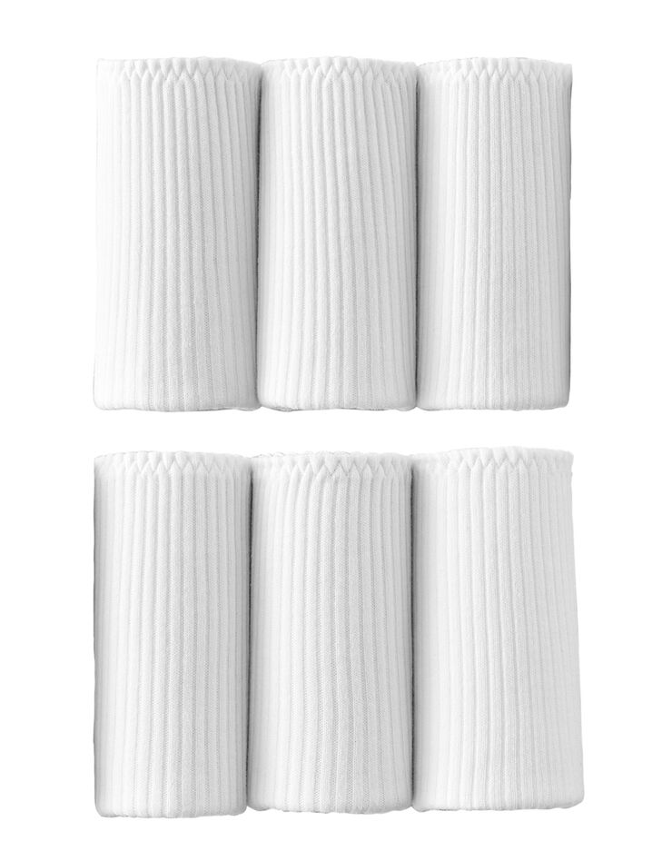 Culotte maxi côtes plates - lot de 6 (blanc) Culotte maxi côtes plates - lot de 6 (blanc)