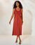 Robe à plastron macramé (terracotta)