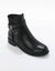 Boots zippées avec bride fantaisie (noir)