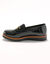 Mocassins à mors semelle compensée - effet croco verni  (noir)