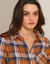 Chemise flanelle à carreaux (miel / bleu)
