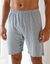 Short pyjama coton uni (gris chiné)