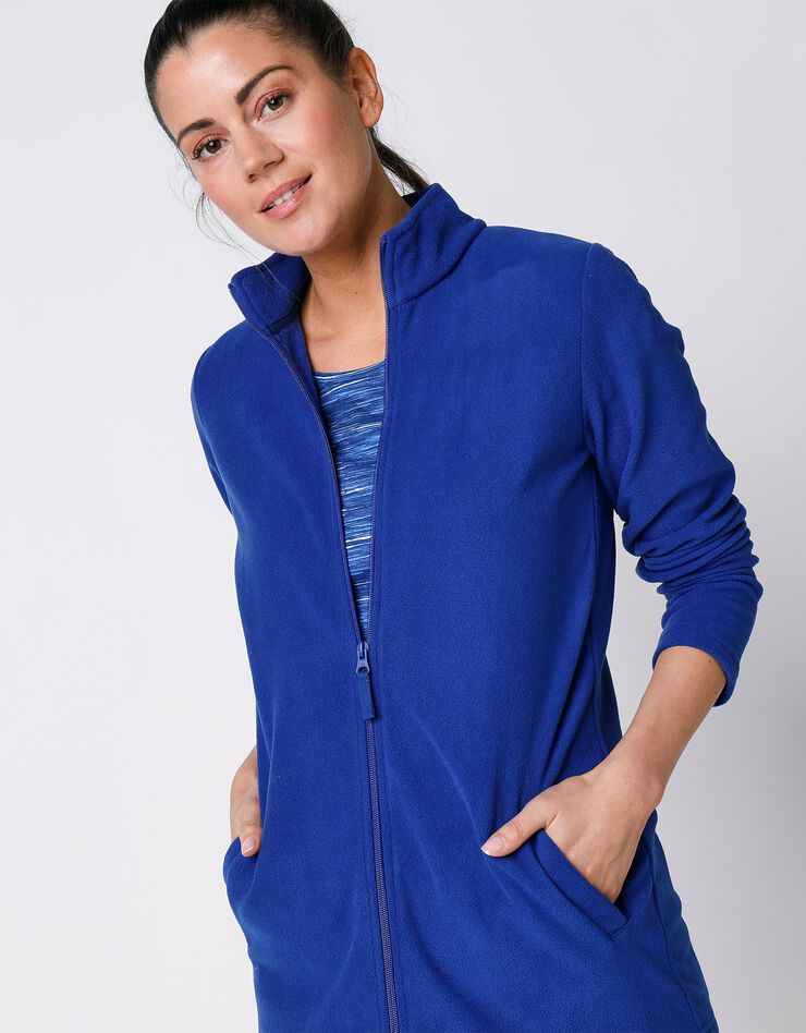 Veste polaire zippée manches longues (bleu dur) Veste polaire zippée manches longues (bleu dur)