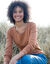 T-shirt manches longues, jersey en coton biologique(**) (caramel)