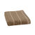 Serviette éponge coton rayée 500 g/m² (taupe / blanc)