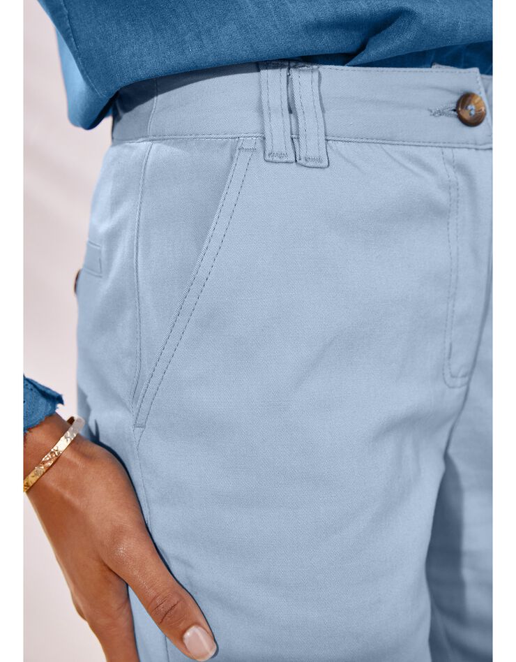 Bermuda short uni stretch (bleu grisé) Bermuda short uni stretch (bleu grisé)