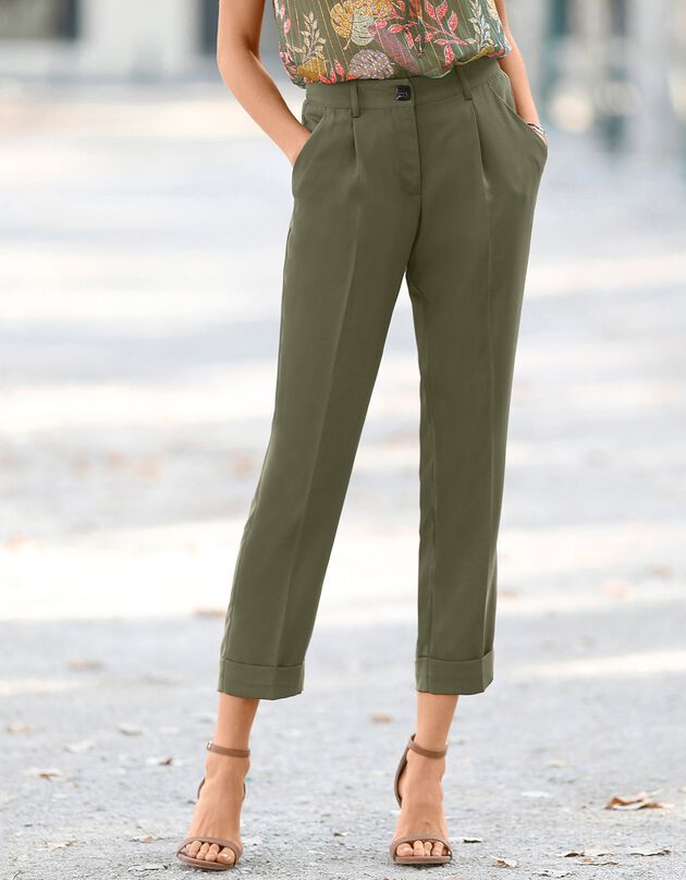 Pantalon fuselé 7/8ème fluide (bronze)