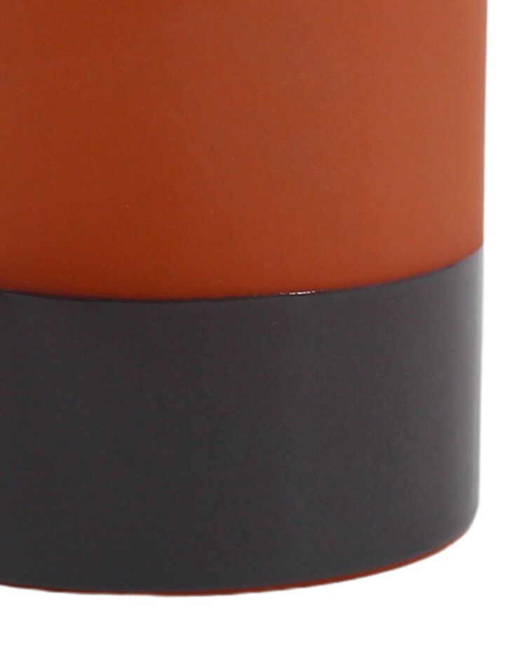 Vase cylindrique en céramique, bicolore - hauteur 17 cm (noir)