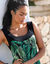 Robe imprimé tropical (noir / vert)