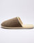 Mules silencieuses velours fourrées laine (taupe)