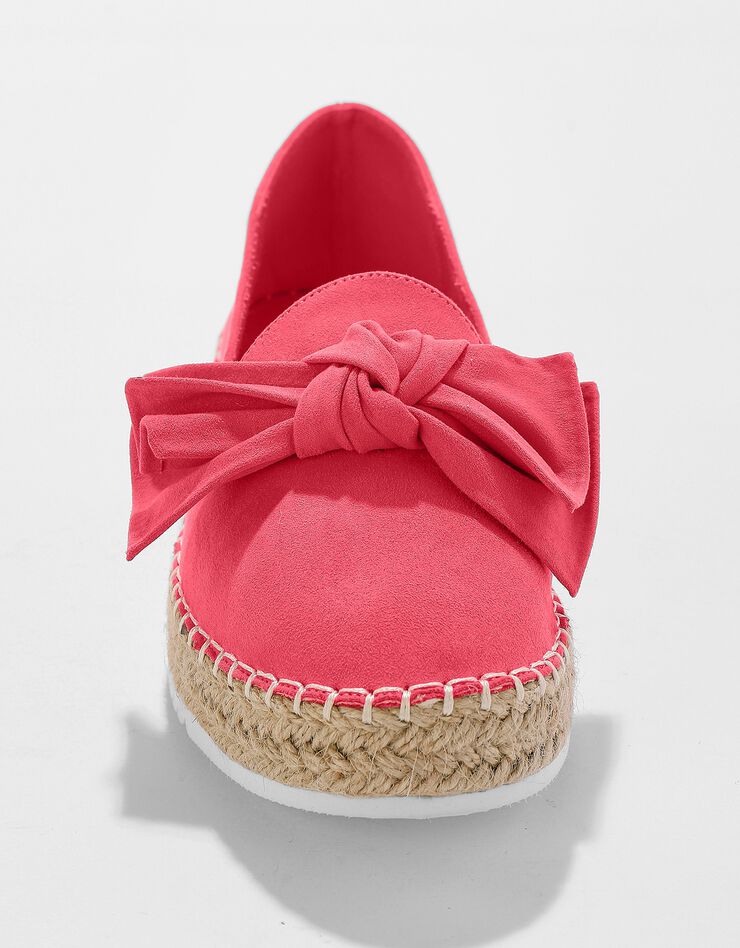Mocassins espadrilles noeud à semelle corde crantée (corail) Mocassins espadrilles noeud à semelle corde crantée (corail)