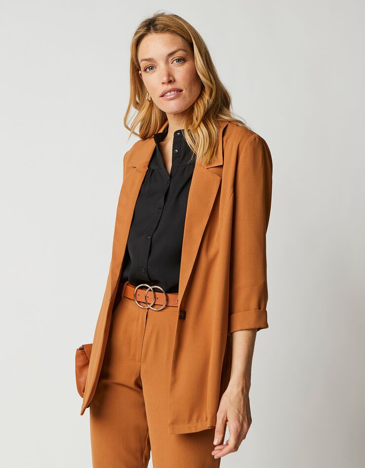 Veste blazer fluide (caramel) Veste blazer fluide (caramel)