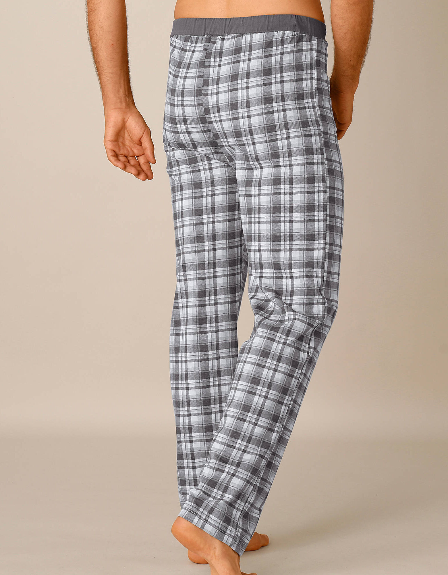 shownicer Pantalon Pyjama Femme Bas de Pyjama Femmes à Carreaux Pantalon de Nuit Décontracté Baggy Taille élastique Vêtement de nuit avec Poches A Bleu XS