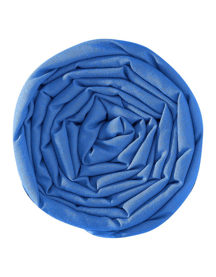 Drap-housse uni sommier articulé polyester-coton bonnets 26 cm (océan)