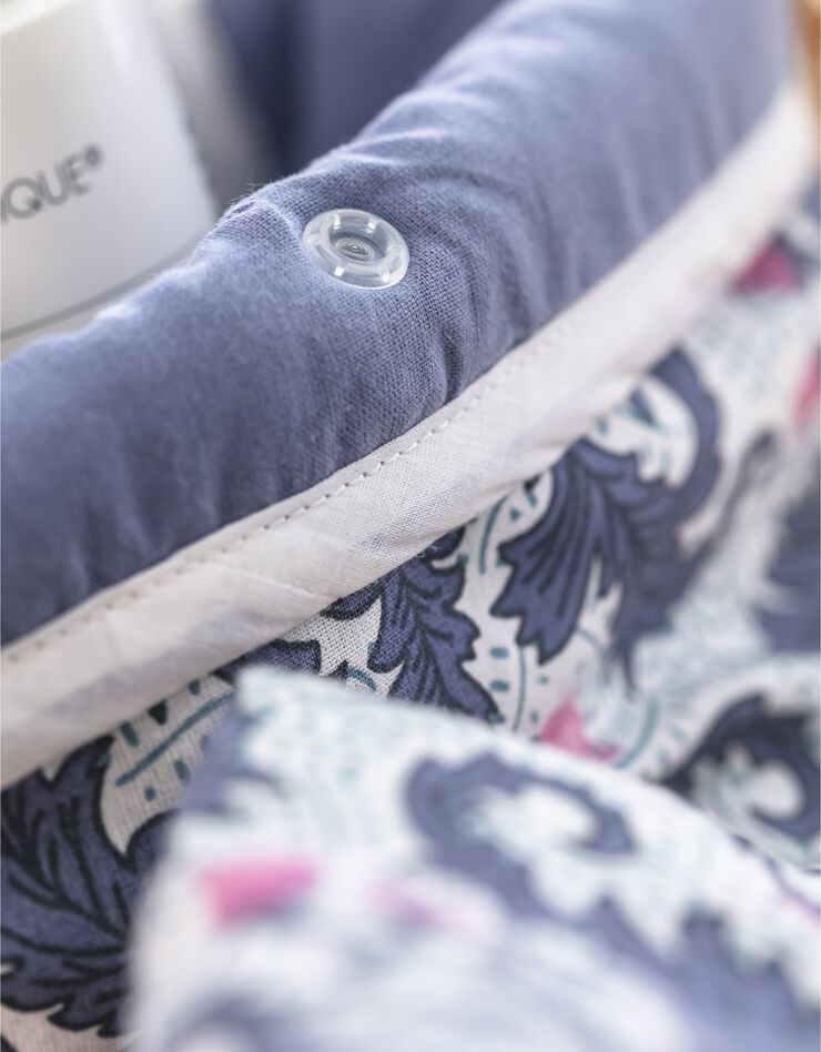 Trousse de rangement matelassée bleue, lot de 2 - collection upcycling (bleu) Trousse de rangement matelassée bleue, lot de 2 - collection upcycling (bleu)