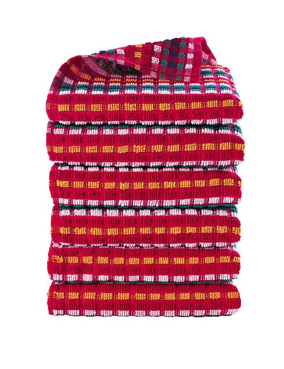 Essuie-mains &eacute;ponge petite taille fond rouge - lots (rouge)