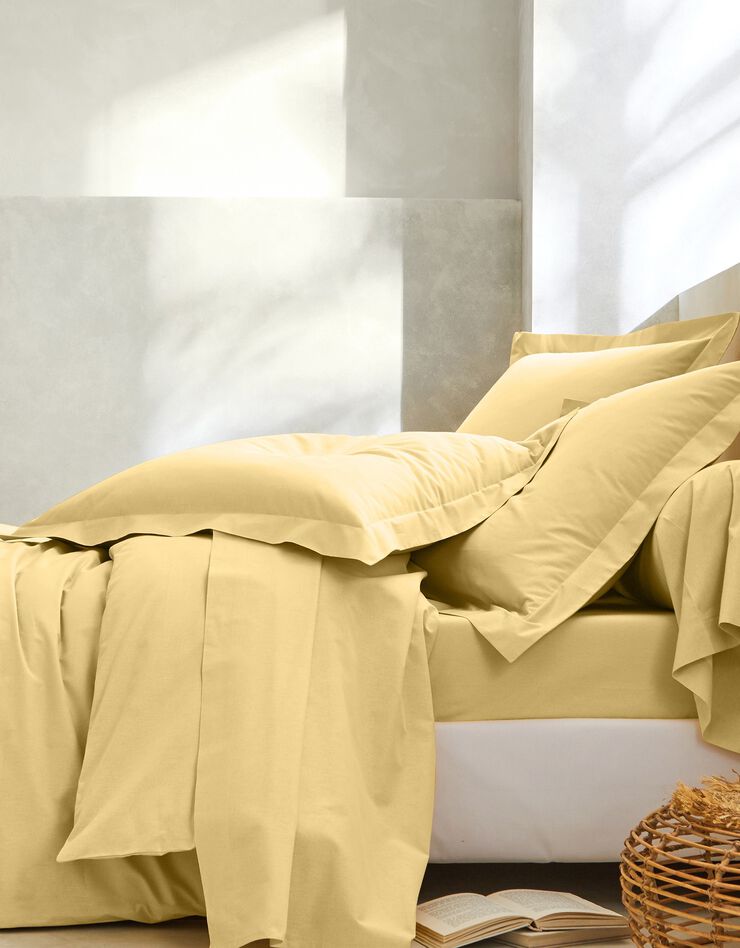 Linge de lit uni - coton bio (miel)
