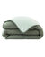 Couette bicolore microfibre 500 g/m&sup2; (eucalyptus / vert amande)