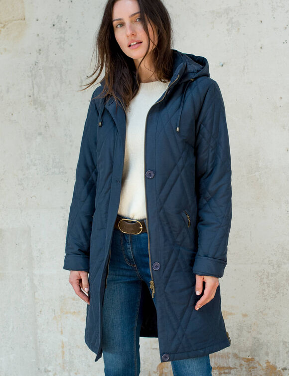 Parka matelass&eacute;e microfibre (marine)