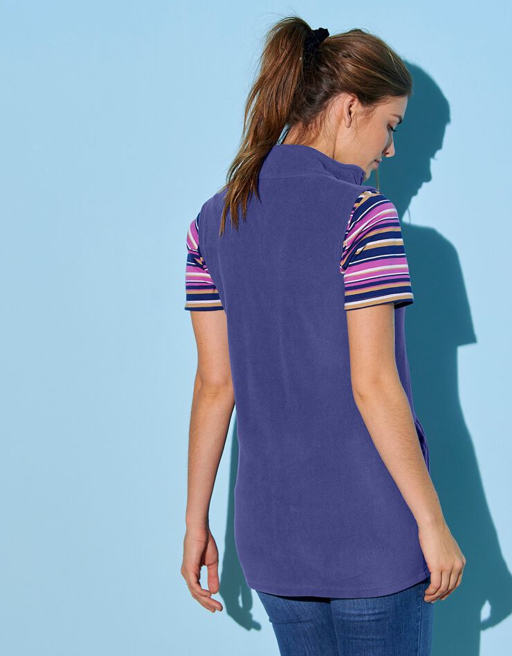 Veste polaire zippée sans manches (indigo) Veste polaire zippée sans manches (indigo)