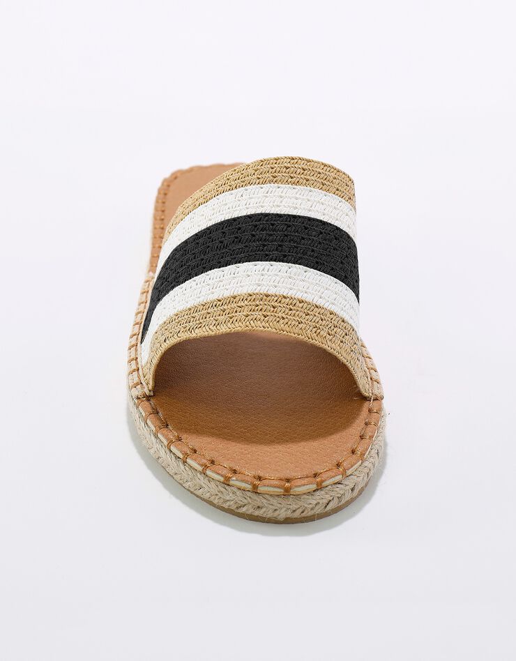 Mule en raphia tissé semelle corde (beige) Mule en raphia tissé semelle corde (beige)