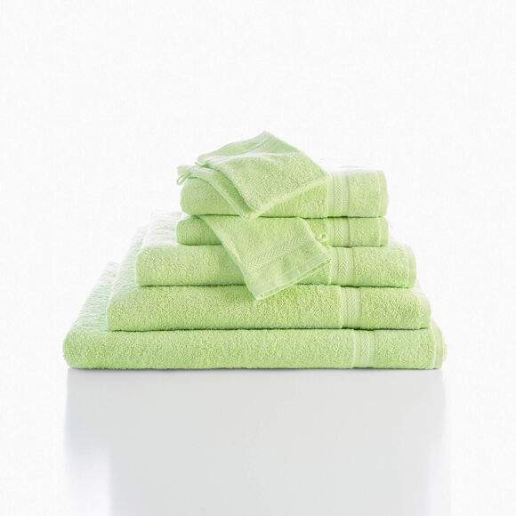 Collection serviettes de bain unies 420 g/m2 confort moelleux (anis)