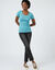 T-shirt col rond uni manches courtes en coton biologique(**) (c&eacute;ladon)