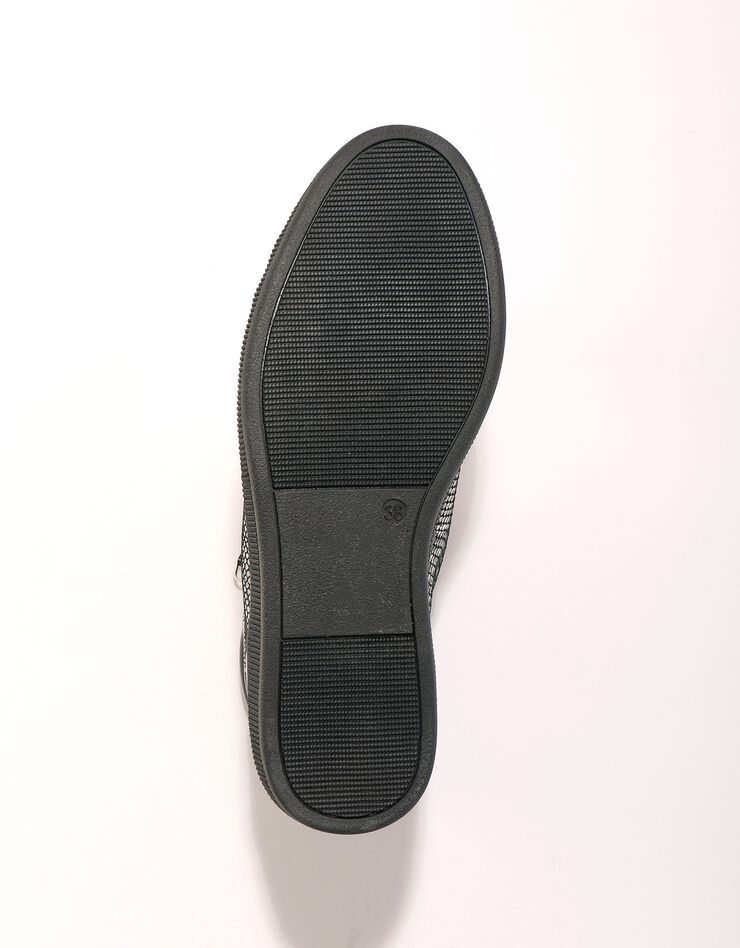 Basket montantes zippées - cuir souple (noir / gris) Basket montantes zippées - cuir souple (noir / gris)